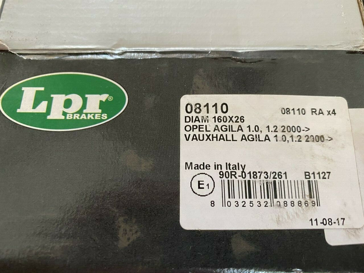 LPR 08110 Brake Shoe Set fits Vauxhall Opel