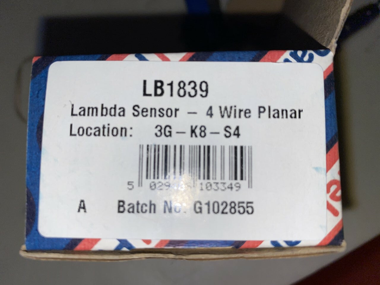 Fuel Parts LB1839 Lambda Sensor Oxygen o2 Sensor
