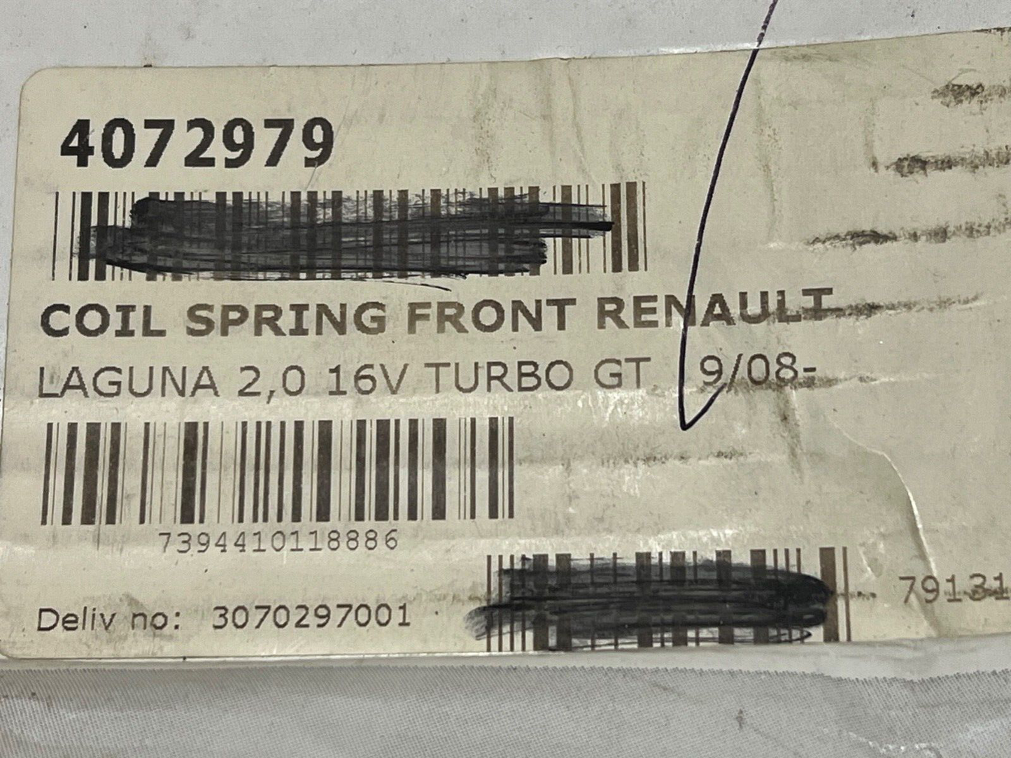 Lesjofors 4072979 Front Coil Spring fits Renault Laguna 2008 onwards