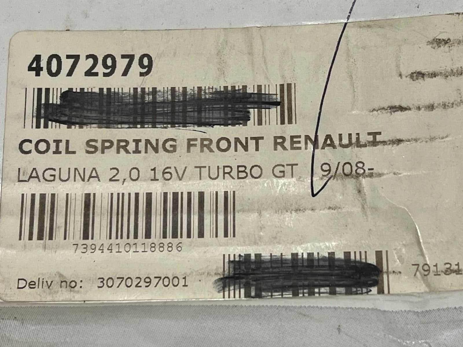 Lesjofors 4072979 Front Coil Spring fits Renault Laguna 2008 onwards
