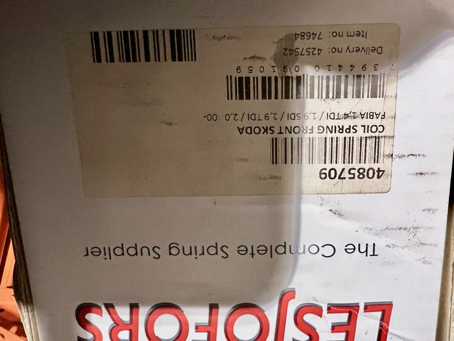 Front Coil Spring fits Seat Ibiza Skoda Fabia Lesjofors 4085709 Coil Spring