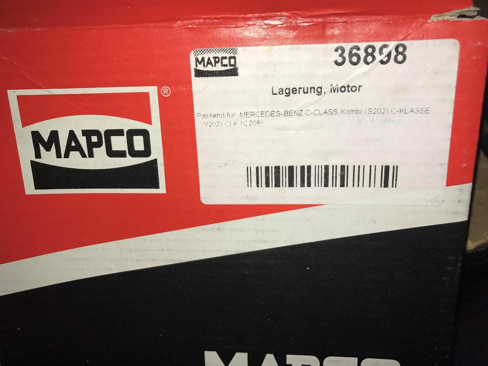 Front Left Engine Mount Mercedes 93-01 C-Class Mercedes CLK200 97-02 36898