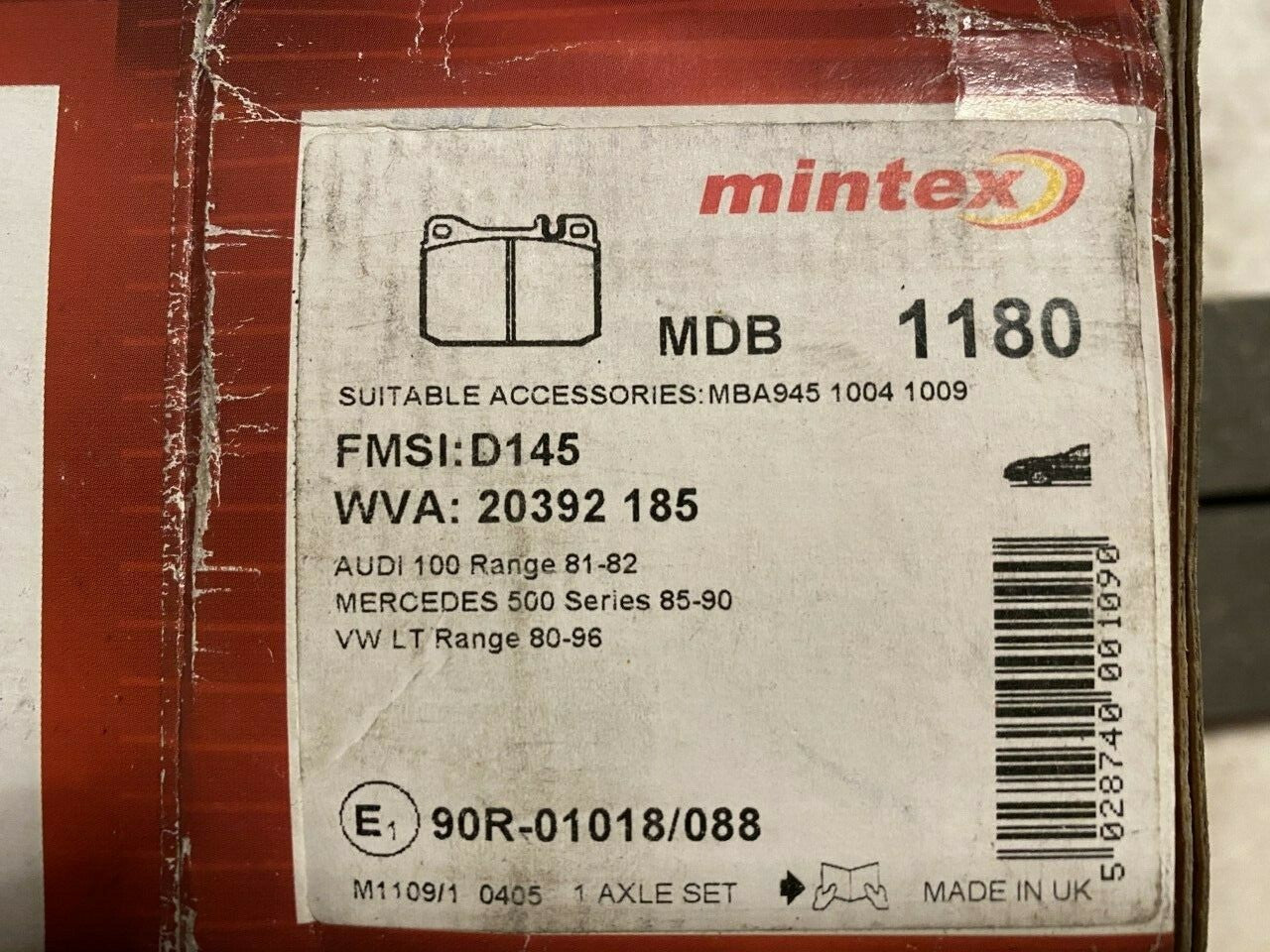 Mintex MDB1180 Front Brake Pad Set fits Mercedes