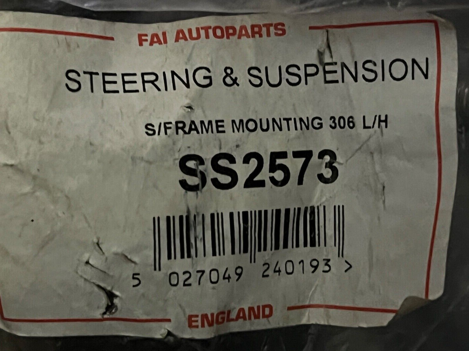 FAI SS2573 Subframe Bush Fits For Peugeot 306 Citroen Xsara ZX Rear Axle LH