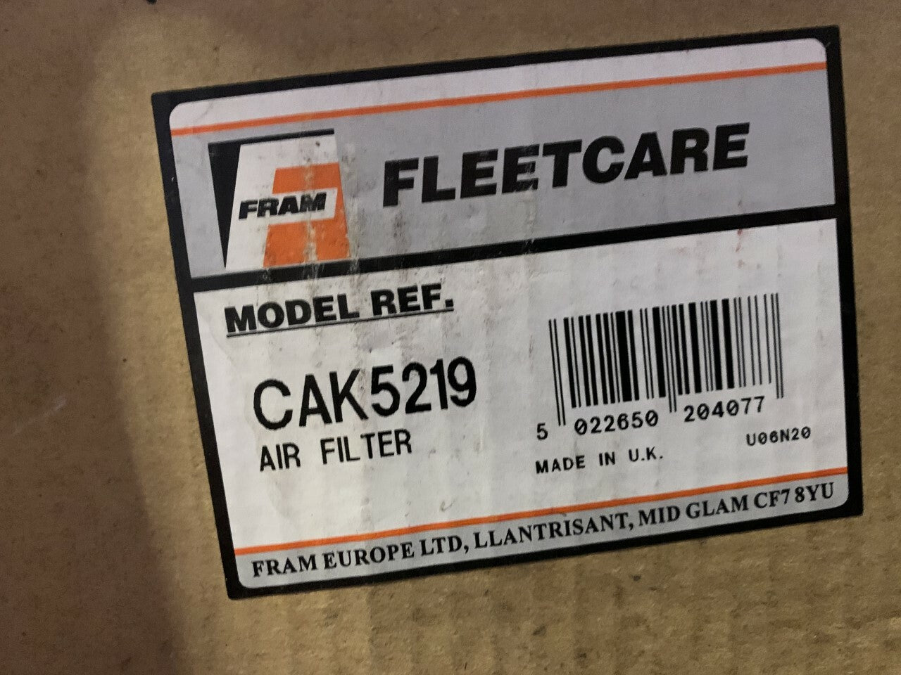Fram CAK5219 Air Filter fits Bedford Vauxhall