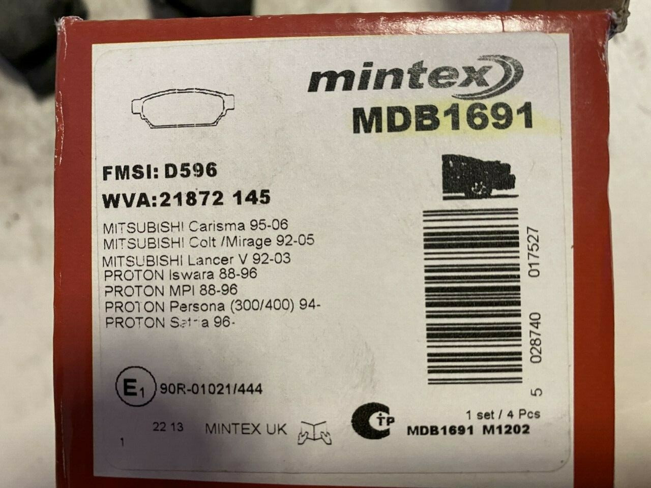 Mintex MDB1691 Rear Brake Pad Set