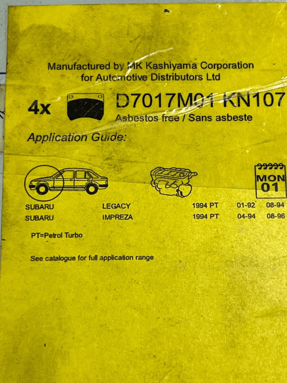 Blue Print ADS74208 Front Brake Pad fits Subaru Legacy Impreza