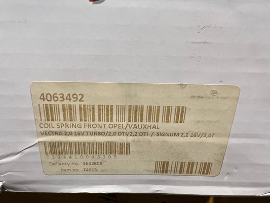 Lesjofors 4063492 Front Coil Spring fits Vauxhall Opel Vector Signum