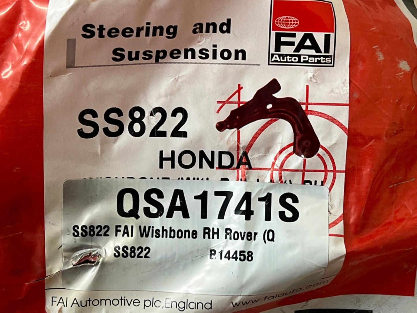 FAI SS822 Front Upper Right Hand Side Suspension Arm Fits Honda Civic MK6