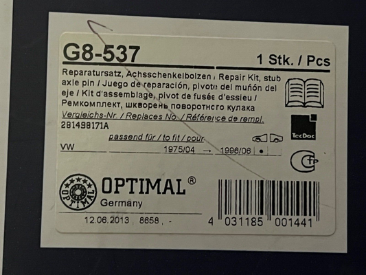 Optimal G8-537 Front King Pin Repair Kit fits VW 1975-1996