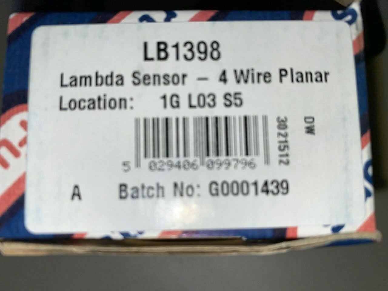 Fuel Parts LB1398 Lambda Sensor Oxygen o2 Sensor fits