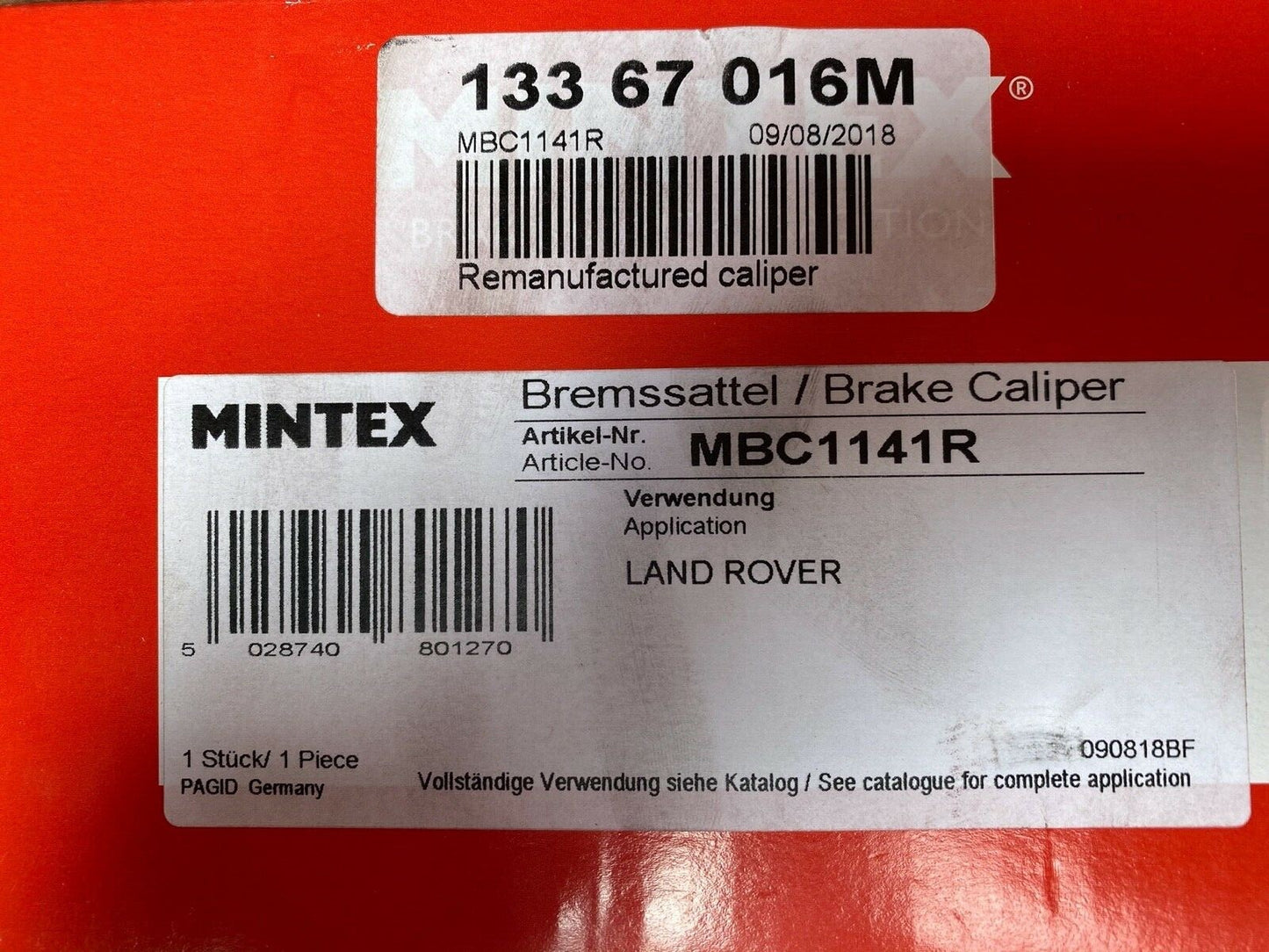 Mintex MBC1141R CA937R Brake Caliper fits Land Rover LDV