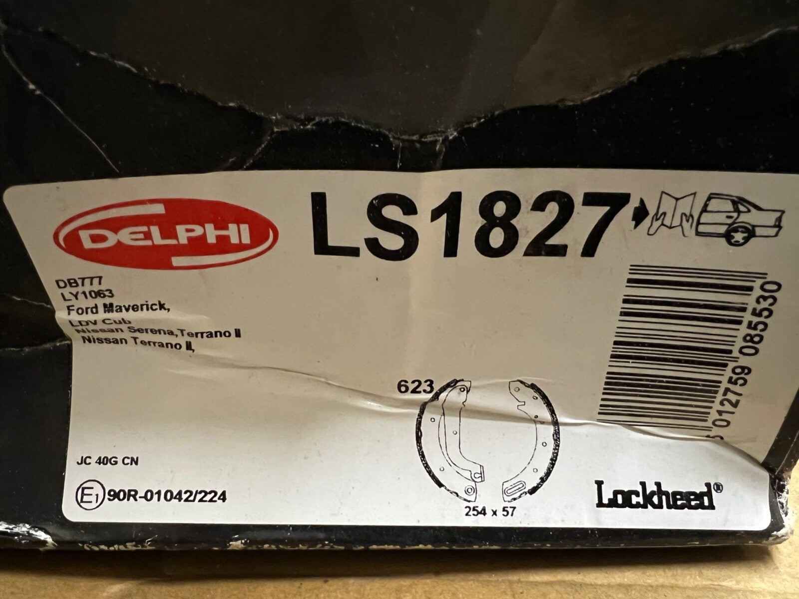 Delphi LS1827 Rear Brake Shoe Set fits Ford LDV Nissan