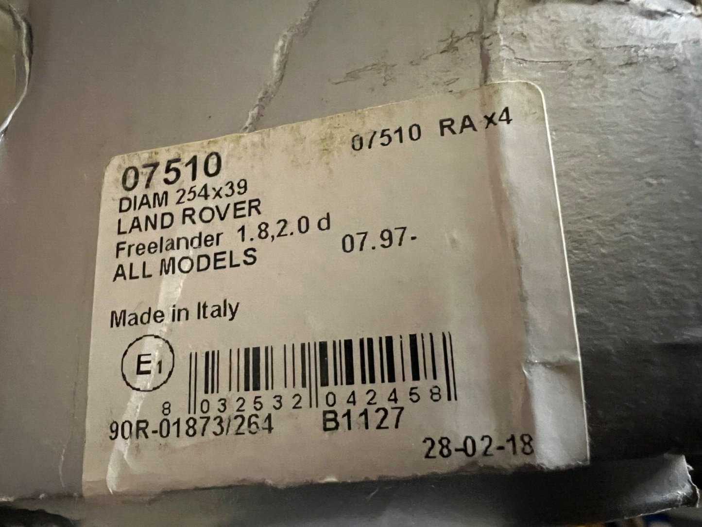 LPR 07510 Rear Brake Shoe Set fits Land Rover Freelander 1997 - onwards