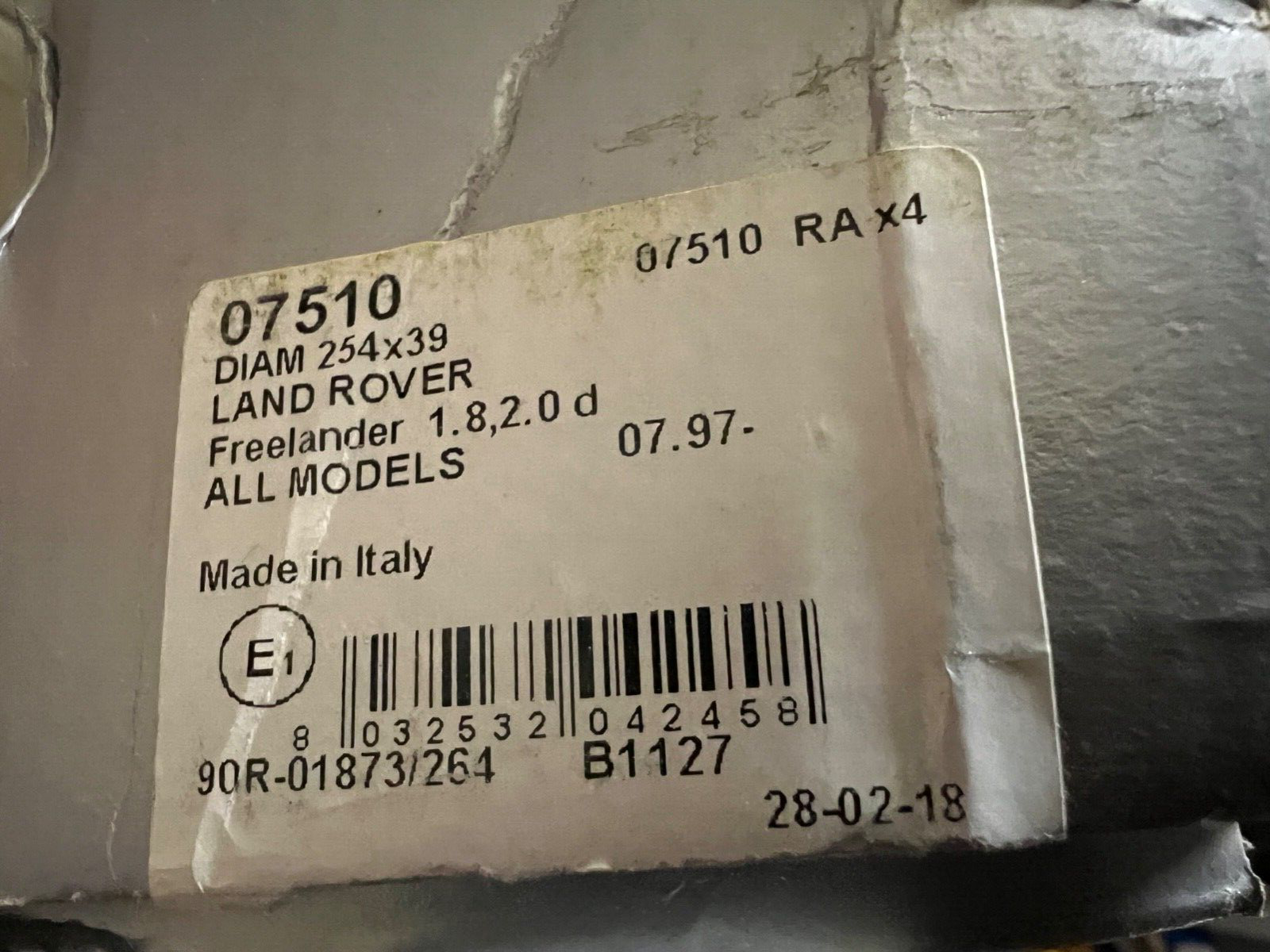 LPR 07510 Rear Brake Shoe Set fits Land Rover Freelander 1997 - onwards