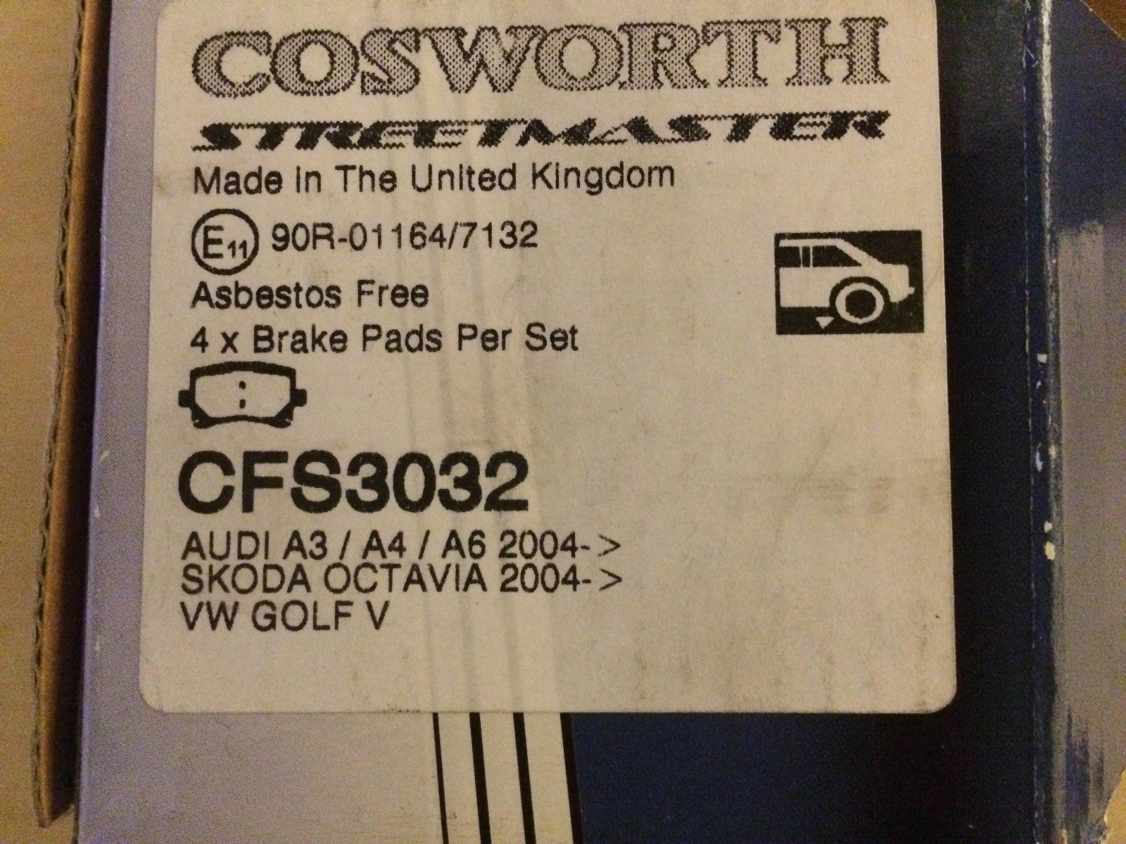 Rear Brake Pads Cosworth Streetmaster Audi Skoda VW CFS3032 NEW PERFORMANCE PADS