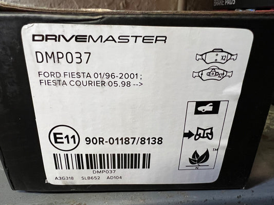 Front Brake Pads fits Ford Fiesta 1998 - on Drivemaster DMP037