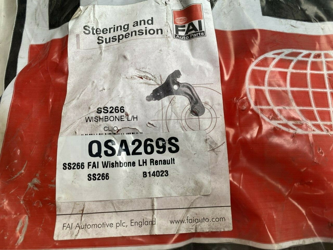 FAI SS266 Track Control Arm Wishbone Left Hand Side fits Renault