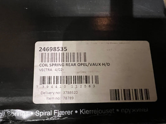 NF 24698535 Rear Coil Spring fits Vauxhall Vector 2002 - onwards