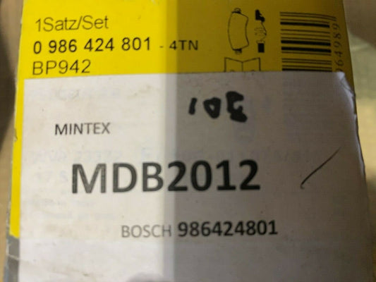 Bosch 0986424801 Brake Pad Set fits Citroen Peugeot