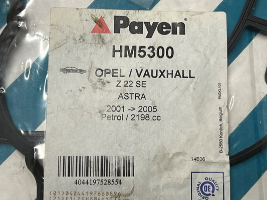 Payen HM5300 Rocker Cover Gasket fits Vauxhall Astra 2001-2005 Z22SE 2.2 Petrol