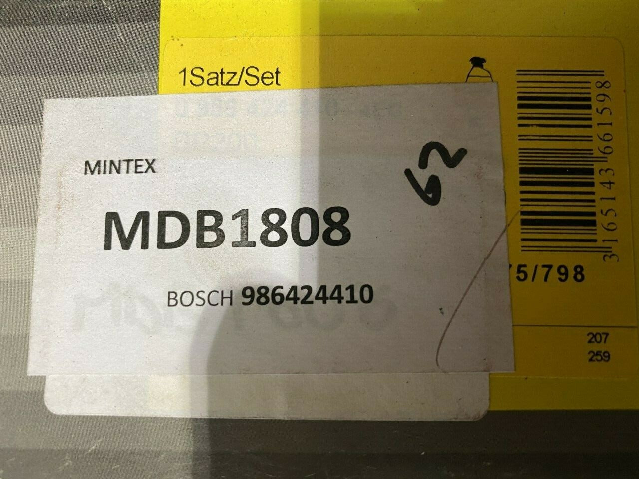 Bosch 0986424410 Brake Pad Set fits Citroen Peugeot