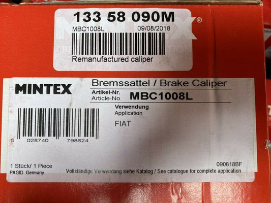 Mintex MBC1008L CA2247 Near Side Left Hand Side Brake Caliper fits Fiat