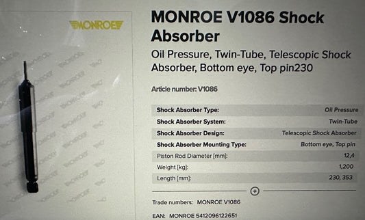 V1086 Monroe Shock Absorber