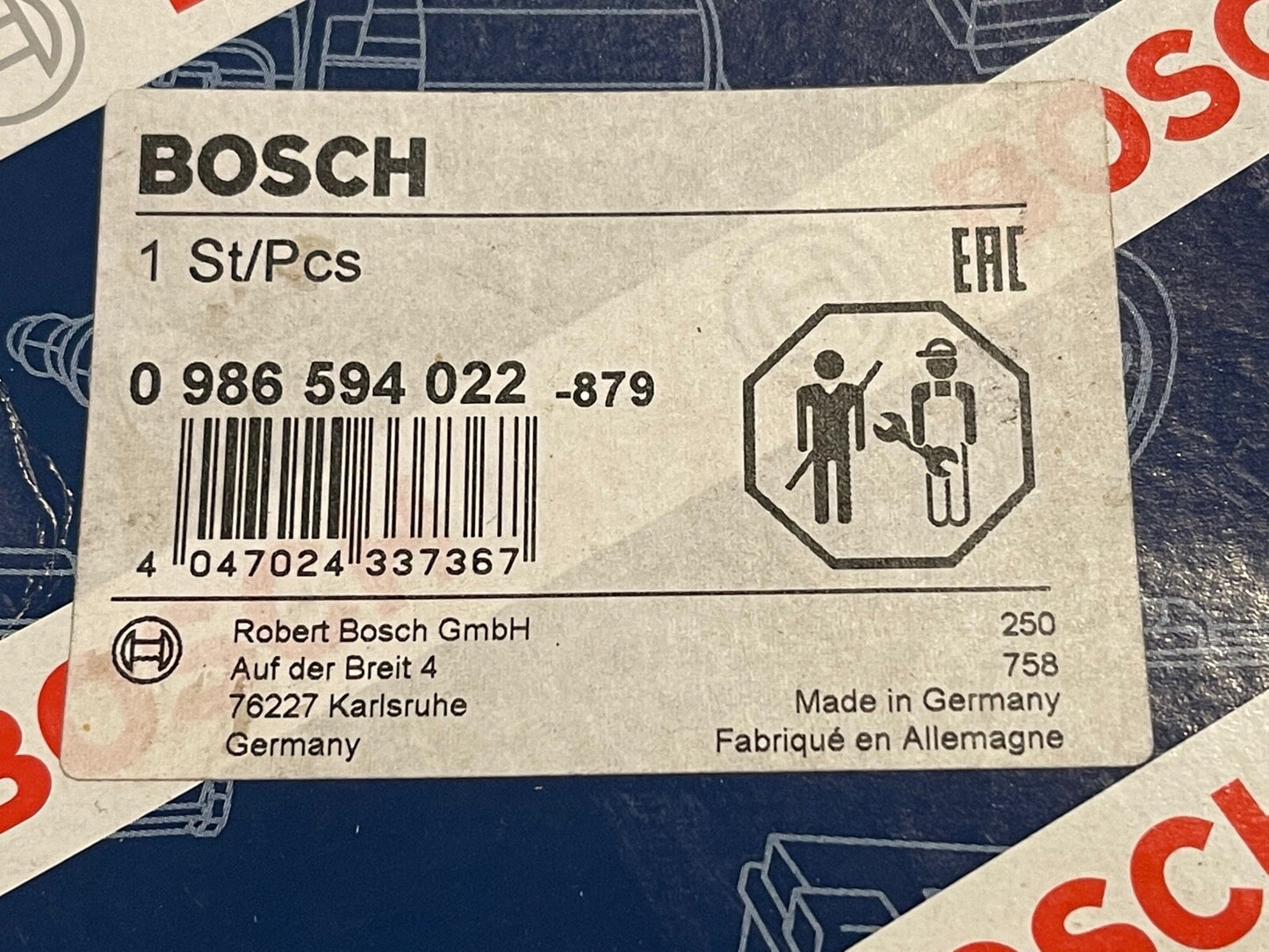 Bosch 0986594022 ABS Wheel Speed Sensor fits Peugeot