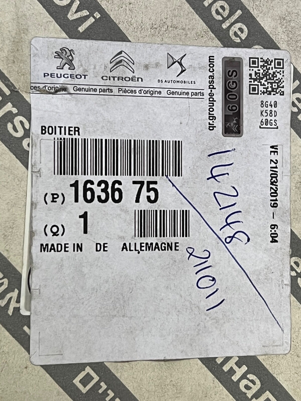 Genuine 163675 Citroen Peugeot DS Air Flow Meter fits Alfa Romeo Fiat Vauxhall