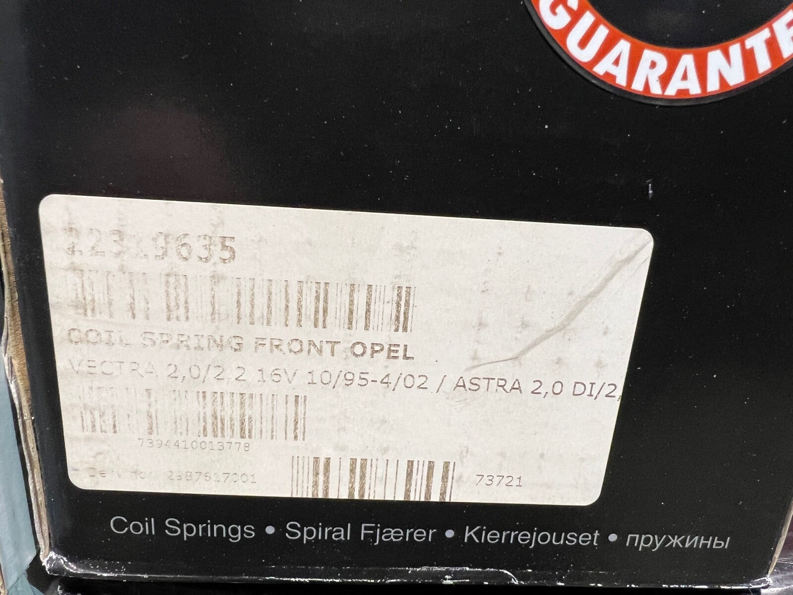 NF Parts 22319635 4063453 Front Coil Spring fits Vauxhall Opel