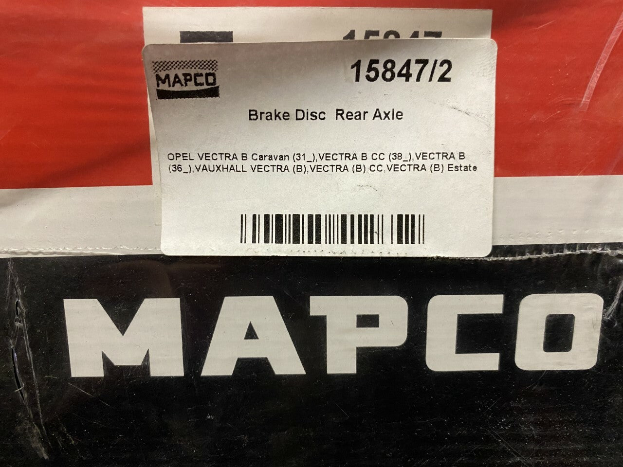 Mapco 15847/2 Rear Brake Disc fits Vauxhall Opel