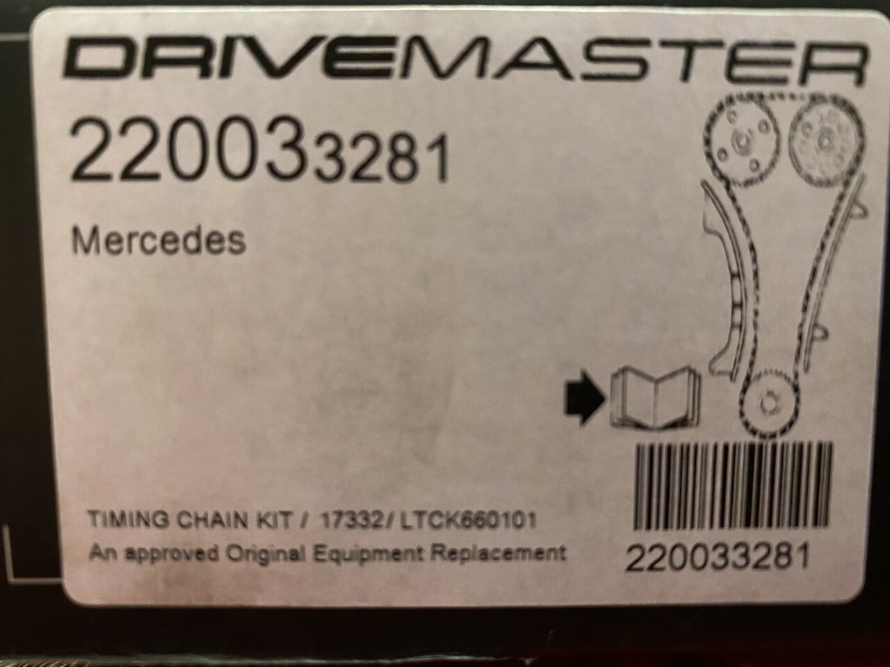 Drivemaster 220033281 LTCK660101 TCK101 Timing Chain Kit fits Mercedes
