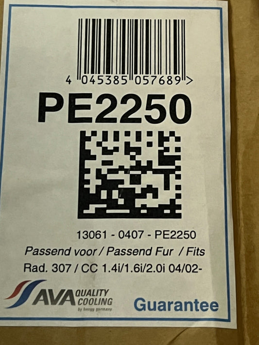 AVA PE2250 Radiator Fits Peugeot 307 Partner Citroen Berlingo Xsara C4