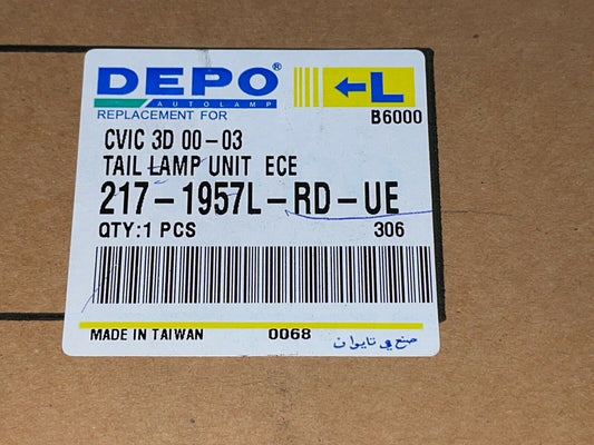 Delco 217-1957L-RD-UE Rear Near Side Left Hand Side fits Honda Civic 2000-2003
