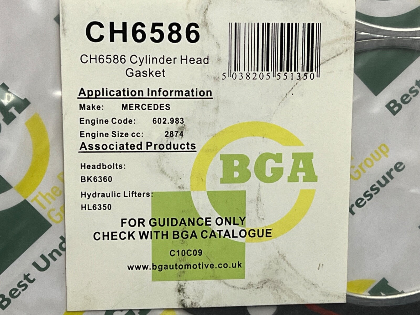 BGA CH6586 Head Gasket fits Mercedes Sprinter