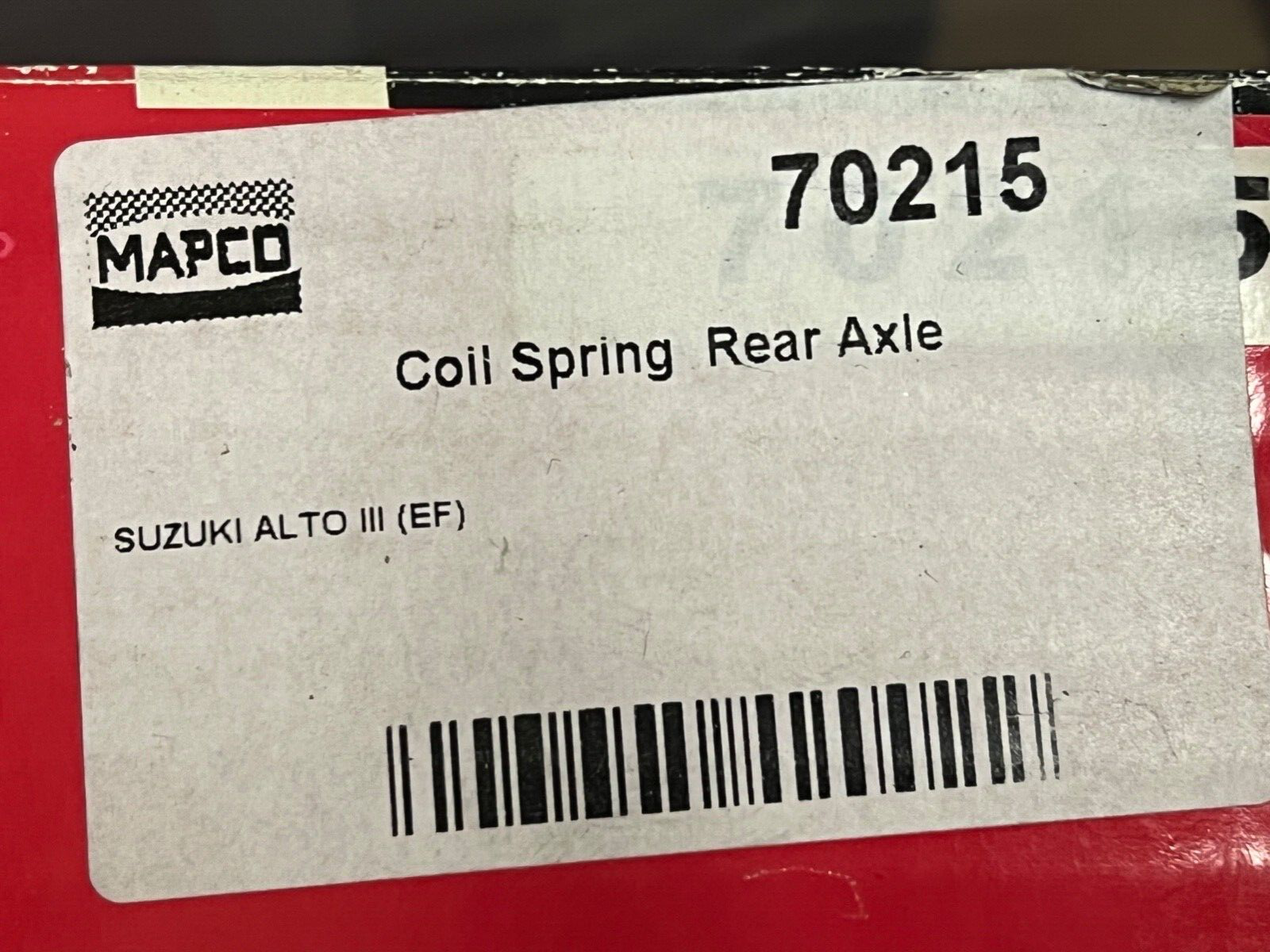 Mapco 70215 Rear Coil Spring fits Suzuki Alto MK3 (EF)