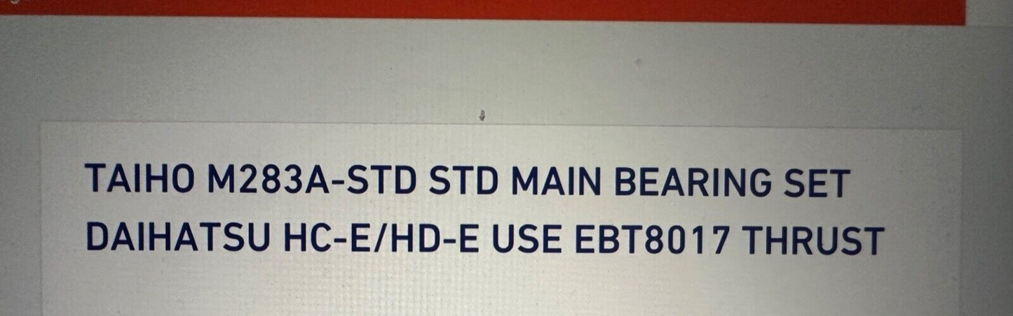 M283A Main Engine Bearings fits Daihatsu