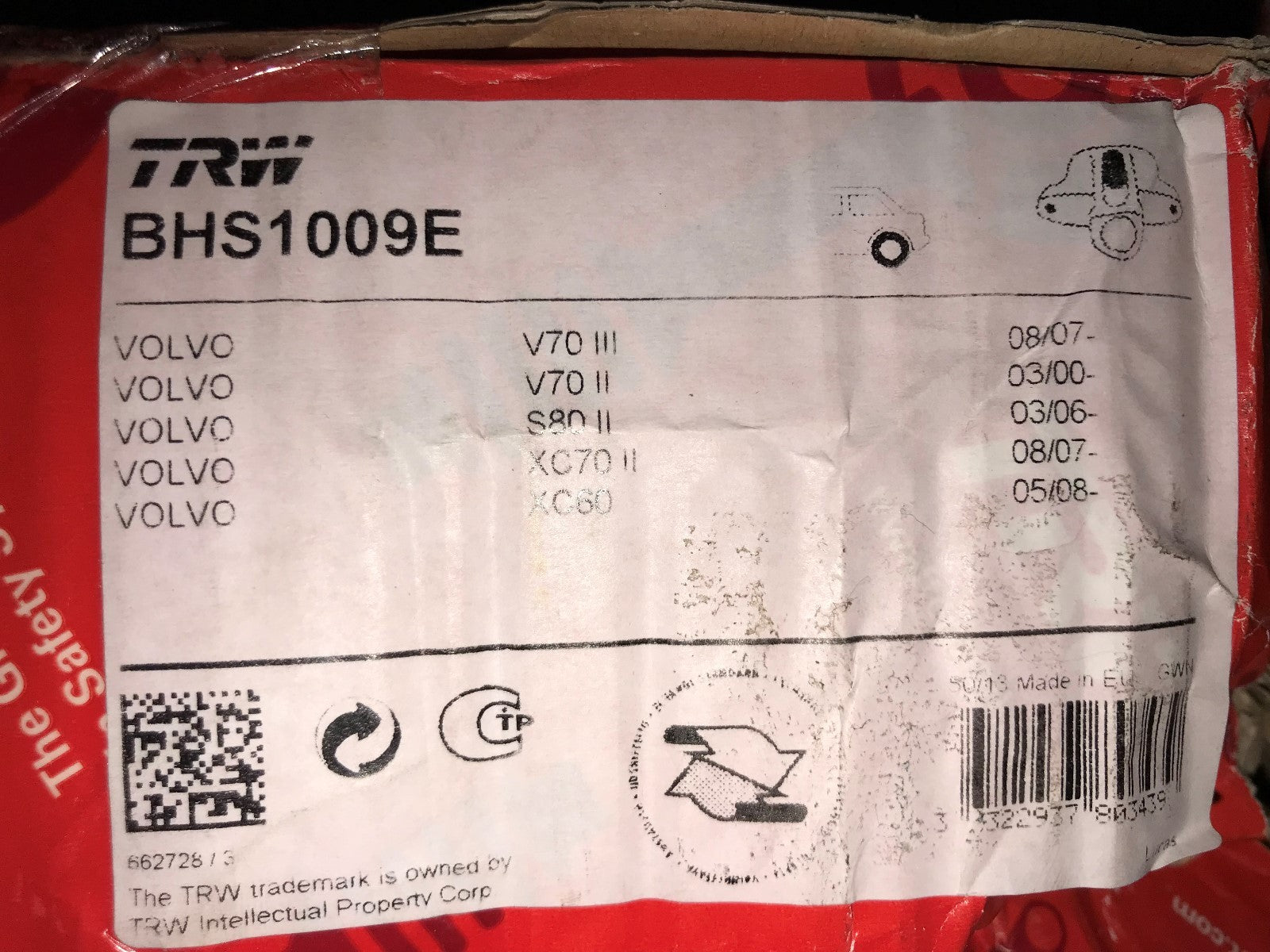 Brake Caliper Rear Off Side BMW 3 Gran Turismo Tourer Volvo S60 S80 V70 BHS1009E