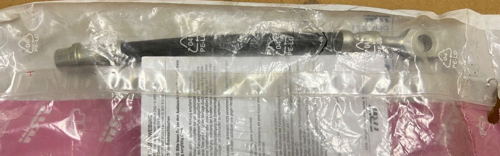 TRW PHD471 Rear Outer Brake Hose fits Vauxhall Astra 1999-2000 Frontera 1991-98
