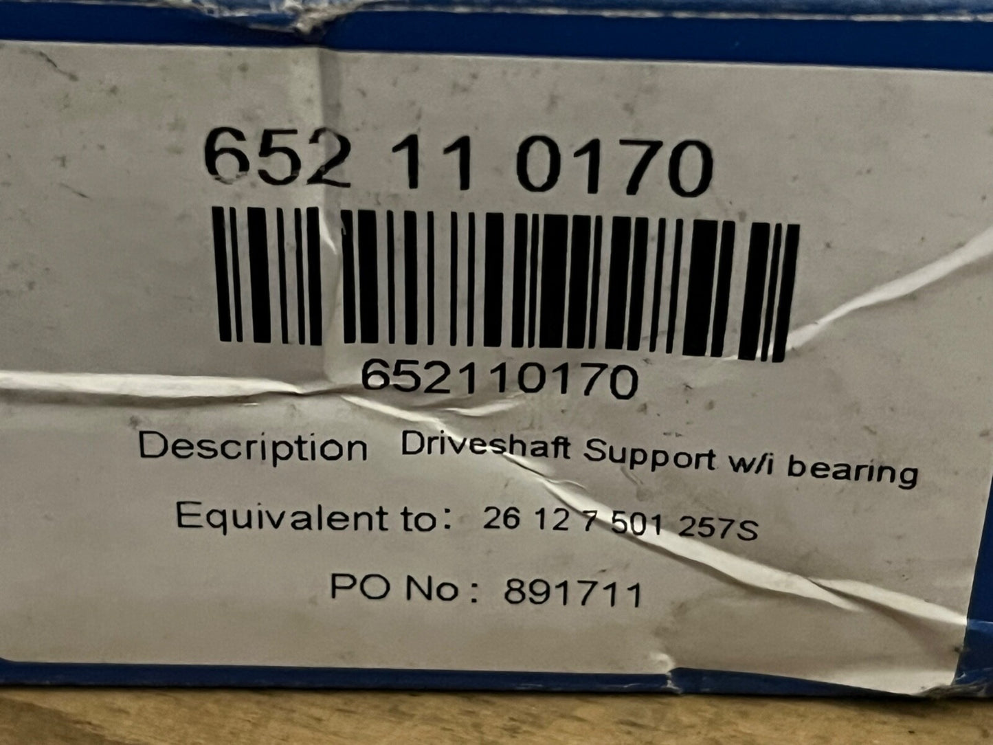 Q Parts 26127501257S 891711 Propshaft Centre Bearing fits BMW 3 / 5 Series Z4