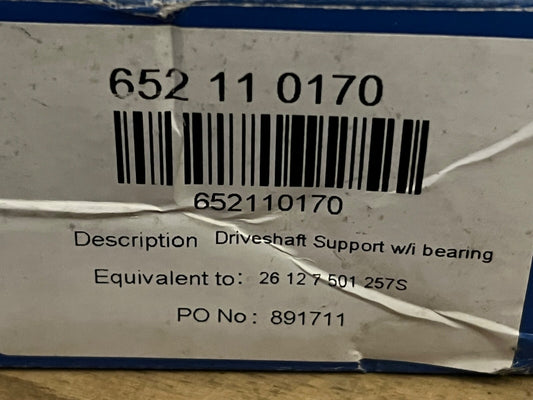 Q Parts 26127501257S 891711 Propshaft Centre Bearing fits BMW 3 / 5 Series Z4