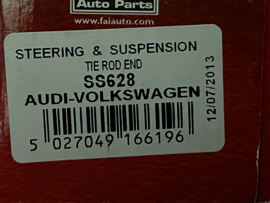 FAI SS628 Tie Track Rod End fits Audi VW