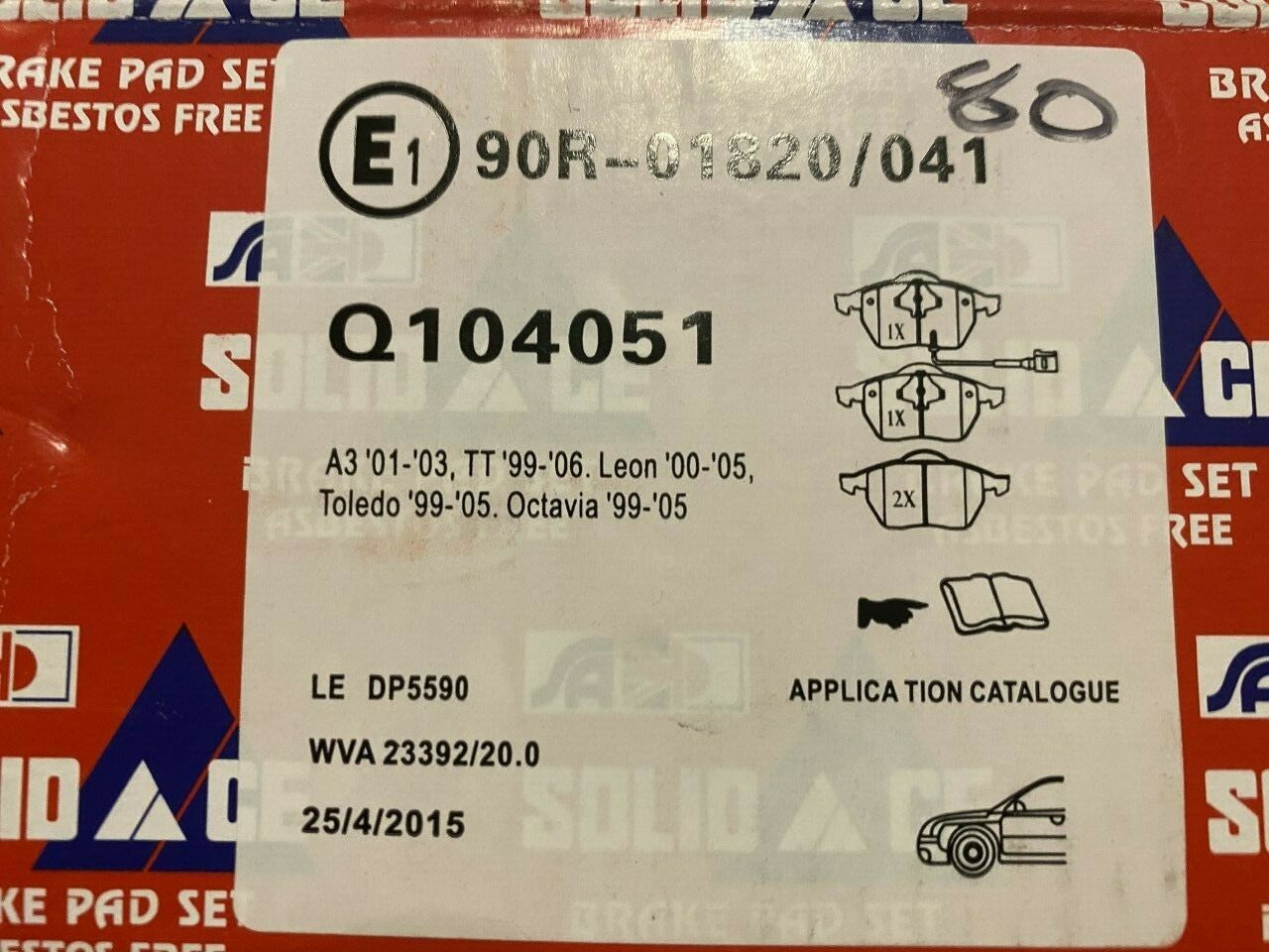 Solid Auto Q104051 Front Brake Pad Set