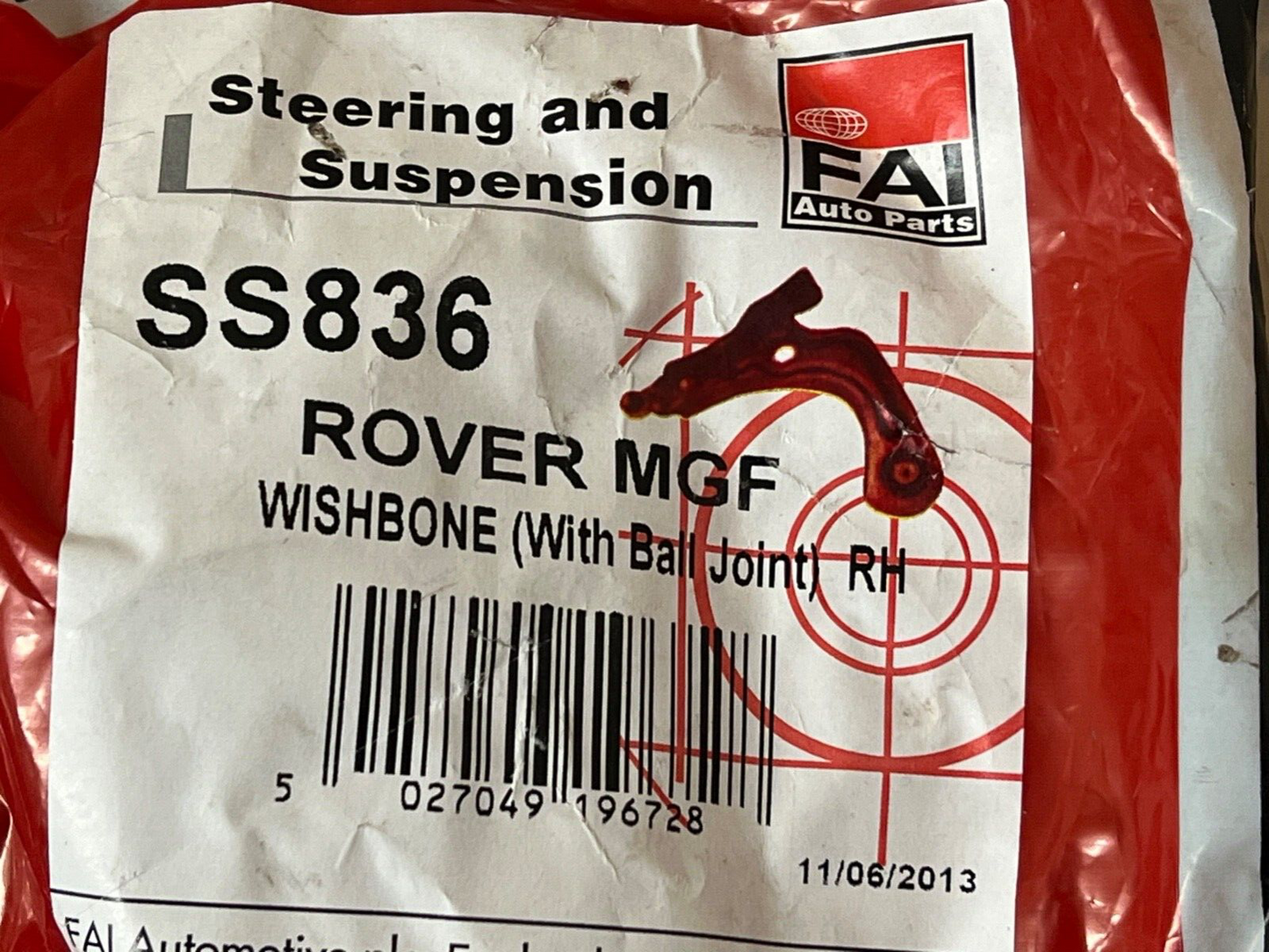 FAI SS836 Front Off Side Right Hand Wishbone Track Control Arm fits Rover MG