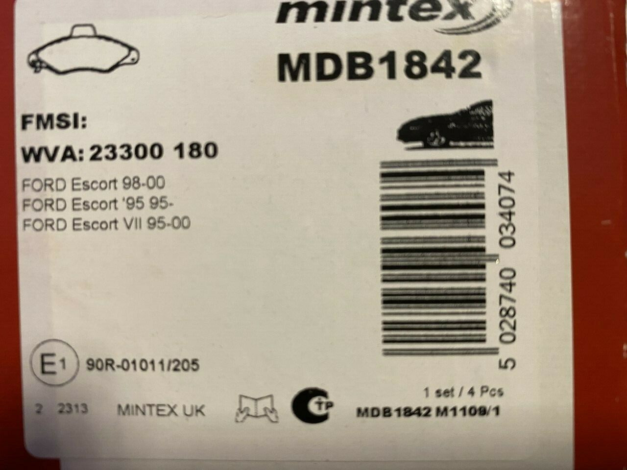 Mintex MDB1842 Front Brake Pad Set