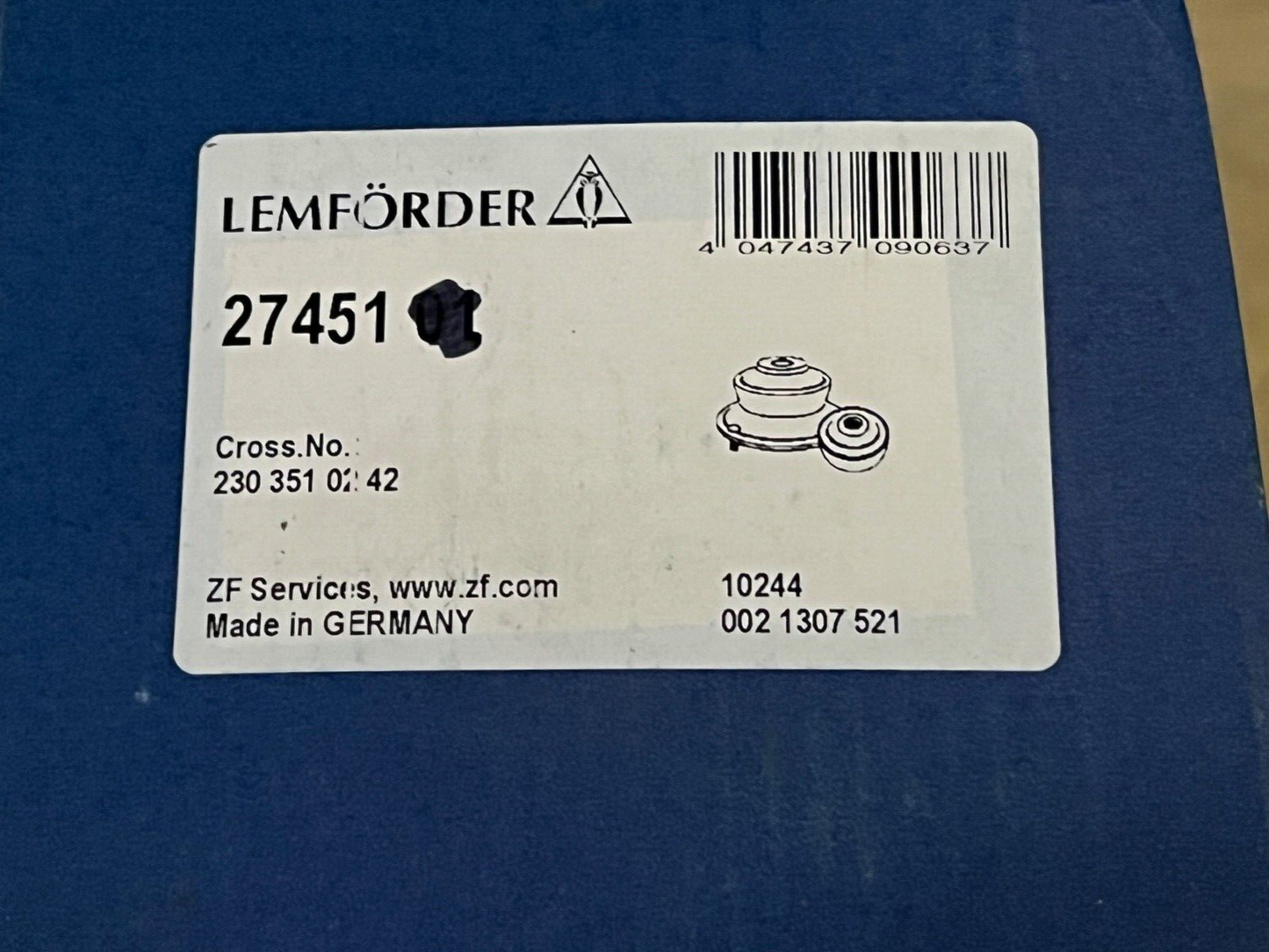 Lemforder 2745101 Rear Subframe Bush-Mounting fits Mercedes CLS E Class
