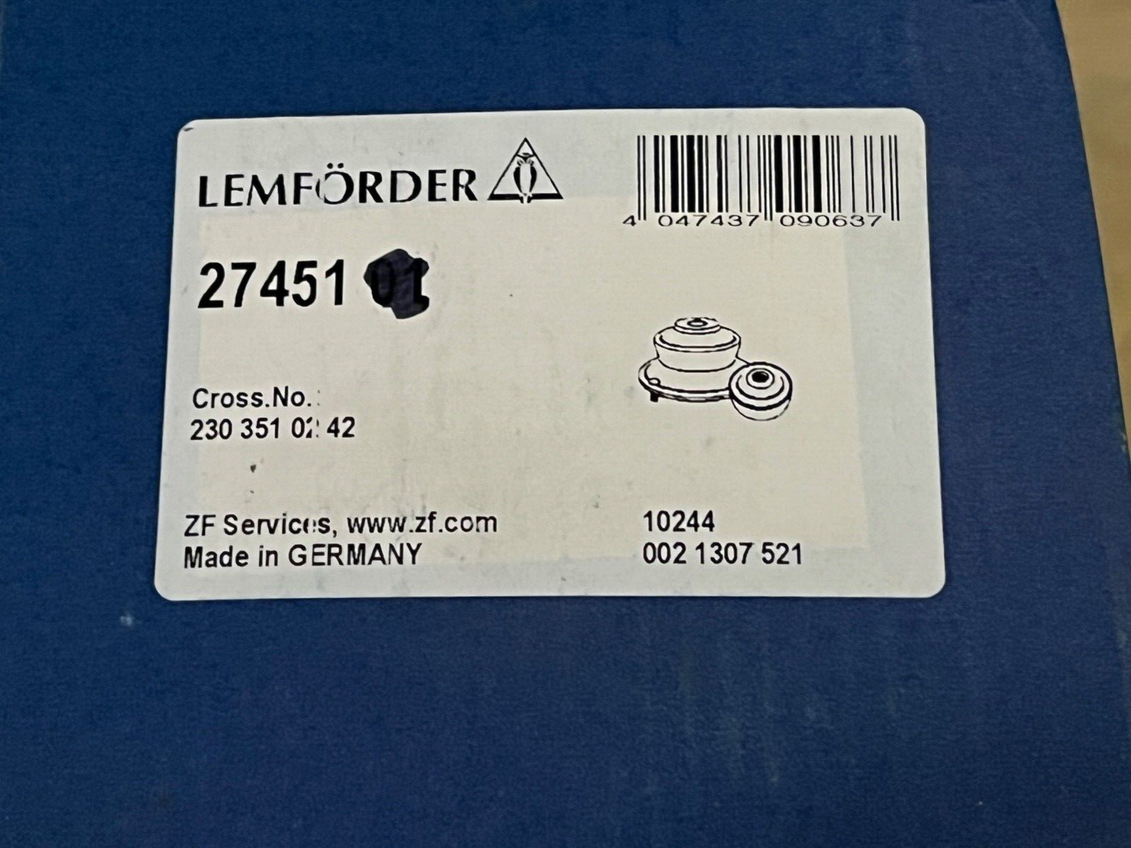 Lemforder 2745101 Rear Subframe Bush-Mounting fits Mercedes CLS E Class