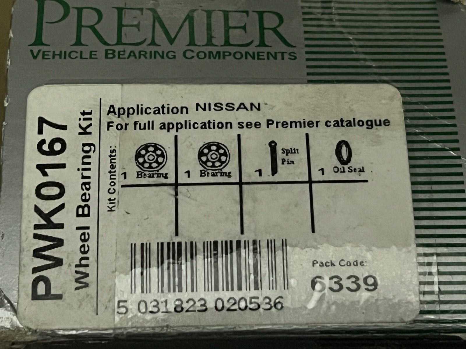 Premier PWK0167 Wheel Bearing fits Nissan Pickup D21
