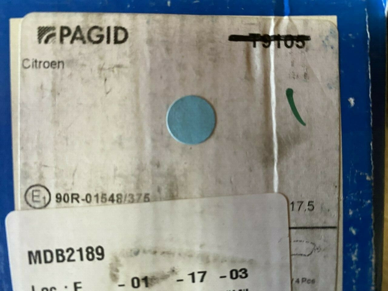 Pagid T9105 MDB2189 Brake Pad Set fits Citroen